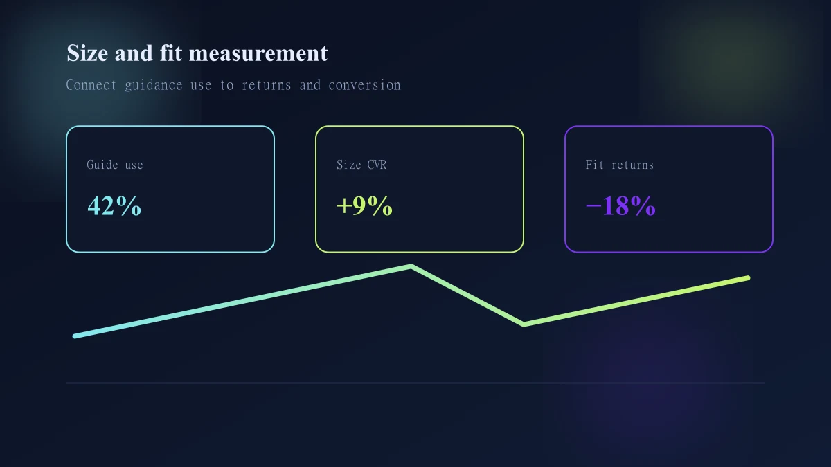 Measurement plan for size guidance usage and outcomes